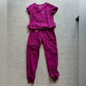 Figs Scrubs Set Magenta